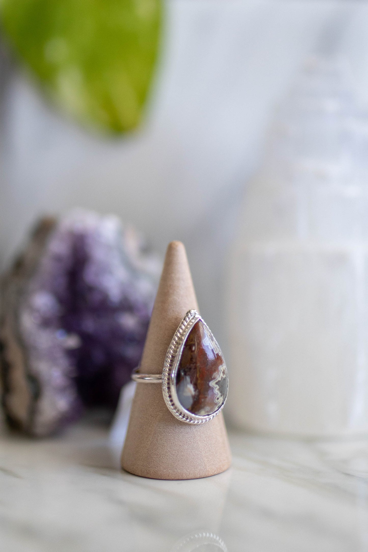 Crazy Lace Agate Ring - Size 6.5