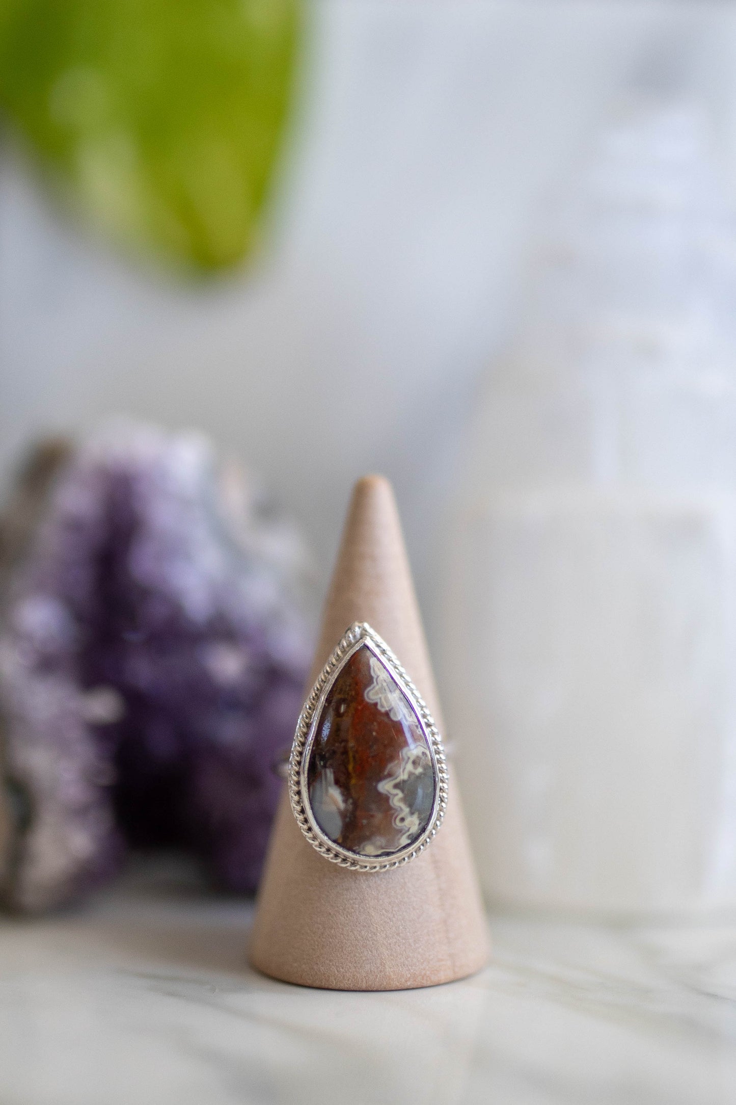 Crazy Lace Agate Ring - Size 6.5