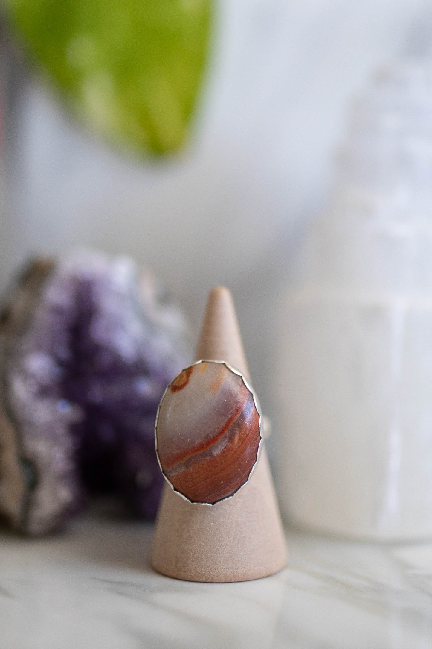 Crazy Lace Agate and Jasper Ring - Size 5.25