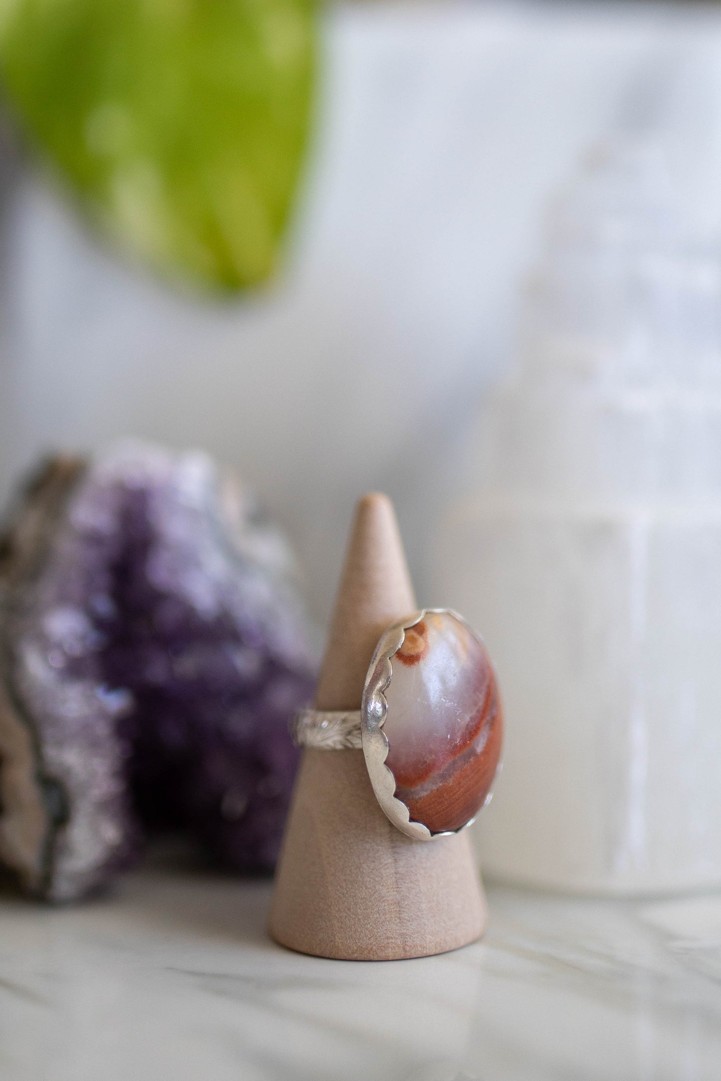 Crazy Lace Agate and Jasper Ring - Size 5.25