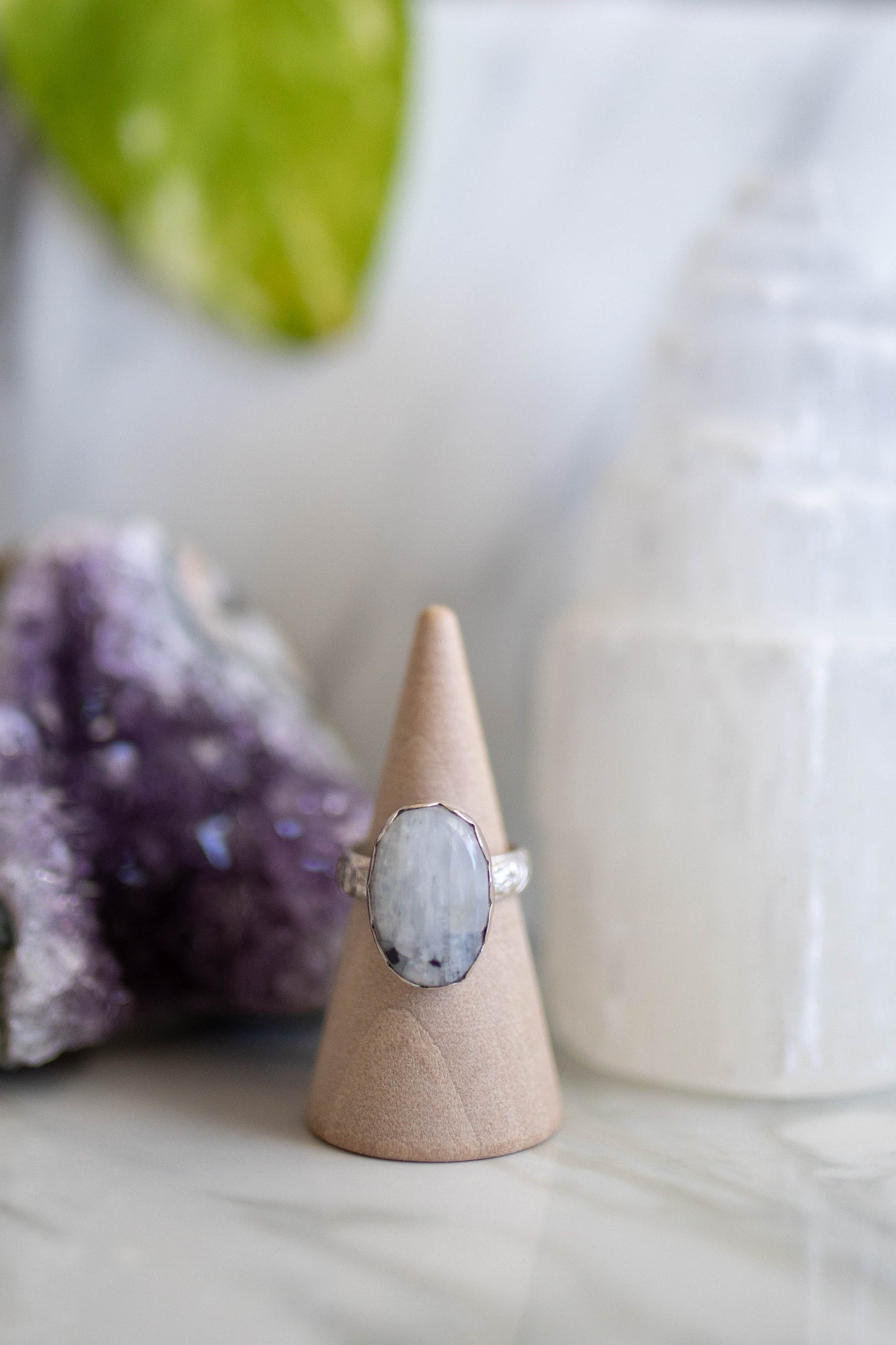 Rainbow Moonstone Ring - Size 5