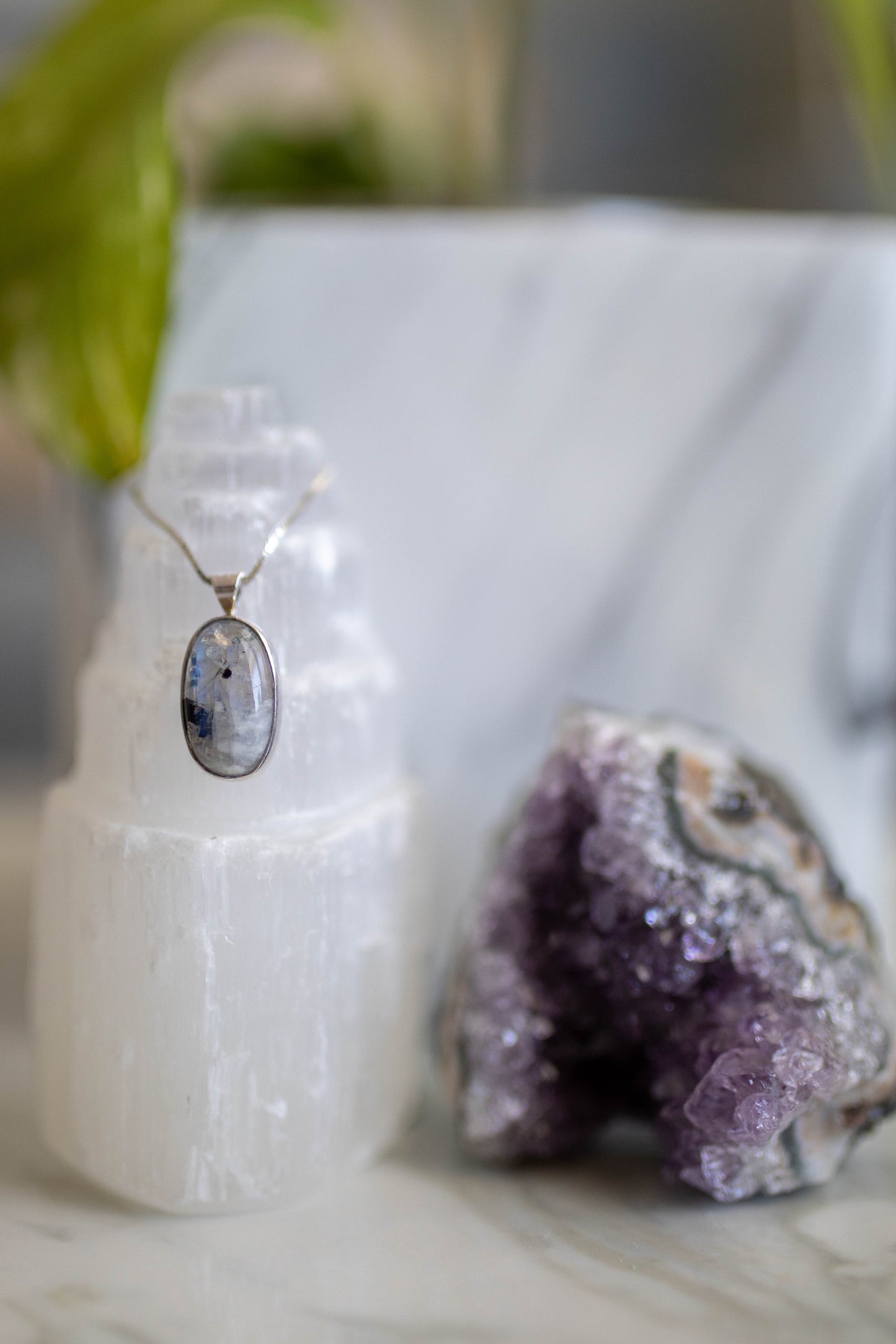 Rainbow Moonstone Necklace Pendant