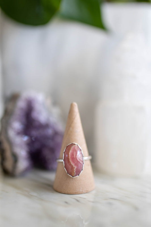 Rhodochrosite Ring - Size 8.25